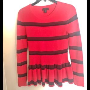 Saks 5th Avenue Striped Peplum Sweater